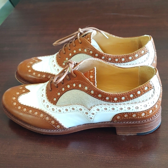 The Office of Angela Scott Mr. Doubt Textile and Cognac Size 38/8 - Picture 2 of 9